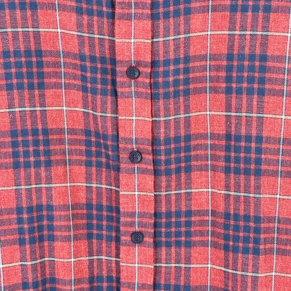 Southern Tide Payton Heather Reversible Plaid Flannel Shirt Mens Size Small Red - Picture 5 of 9